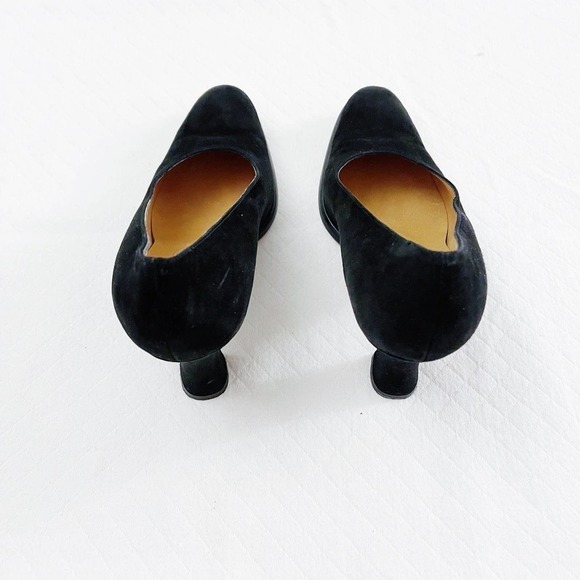 Hobbs VTG Black Suede Pump Round Toe sz39.5 - Picture 7 of 11